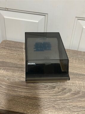 Rolodex VIP35C 3" x 5" Covered Address Card Box File Vintage 1970s/80s USA